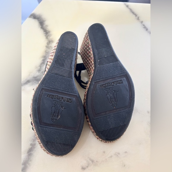 Hush Puppies Black Woven Wedge Sandals - Picture 4 of 4